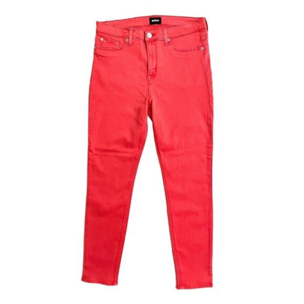 Hudson Jeans NATALIE Midrise Ankle Super Skinny Jeans Red Currant SZ 32 NWT